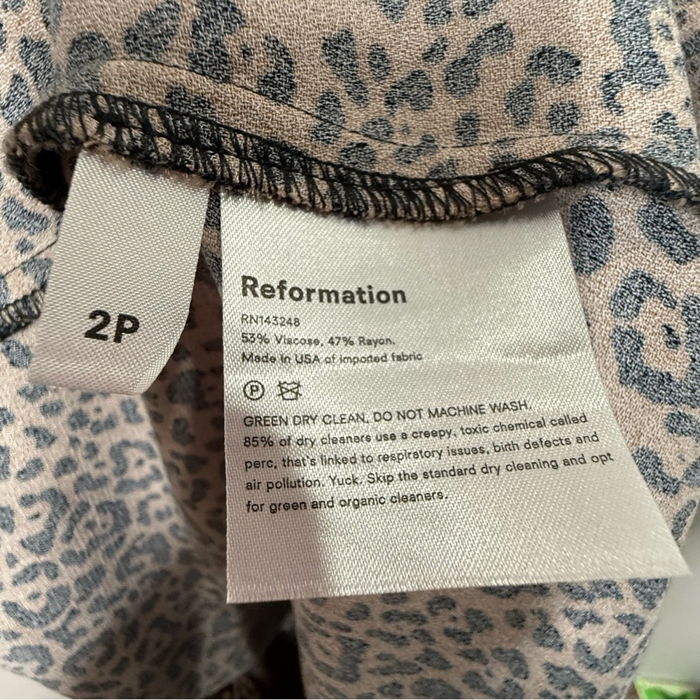 NWT Reformation Bates Dress in Bengal size 2P - Picture 4 of 5